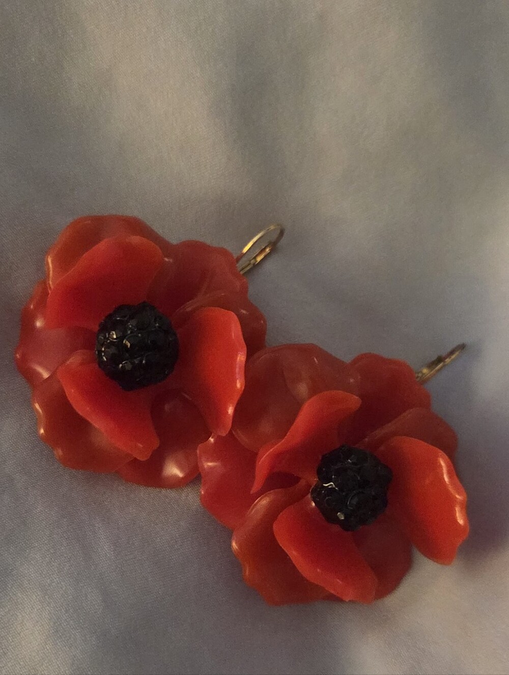 VINTAGE Kate Spade New York Red Poppie Drop Earrings